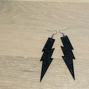 Sparkly lightning bolt ear rings!